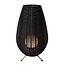 Lámpara de mesa inalámbrica recargable Nicole impermeable negra con LED 3W