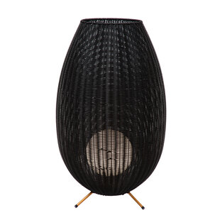 Nico Lámpara de mesa inalámbrica recargable negra impermeable con LED 3W