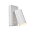 Cleo white ribbed tube wall lamp GU10