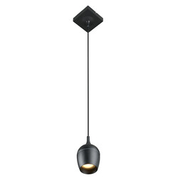 Presley black pendant lamp GU10 IP44 for bathroom