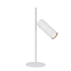 Lampe de table cylindrique blanche élégante Claude GU10