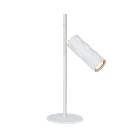 Claude stylish white cylinder table lamp GU10