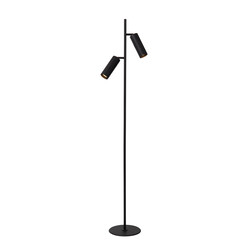 Blur black floor lamp with 2 tubes GU10