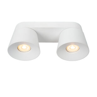 Trigger double white conical ceiling spotlight GU10