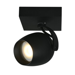 Baddy black ceiling spotlight waterproof orientable GU10