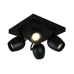 Spot de plafond noir Baddy 4L étanche orientable GU10