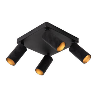 Rumba 4 light black ceiling spotlight GU10