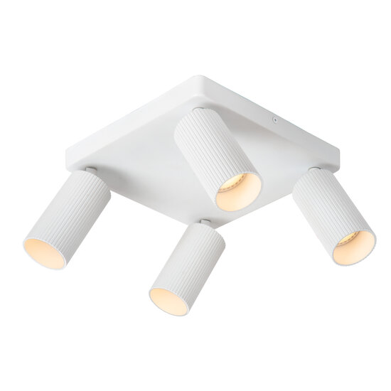 Spot de plafond blanc Rumba 4 lumières GU10