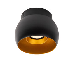 Turbo black with gold ceiling lamp GU10