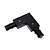 TRACK L-connector 1-phase rail system rail lighting right black