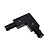 TRACK left L-connector - 1-phase Track system / Track lighting Black