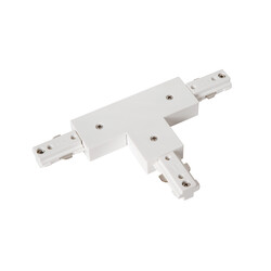 Conector en T TRACK blanco - sistema de carril monofásico / iluminación sobre carril