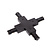 X-coupling piece TRACK 1-phase rail system rail lighting black