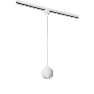 TRACK Rova witte hanglamp - 1-fase Railsysteem / Railverlichting - 1xGU10