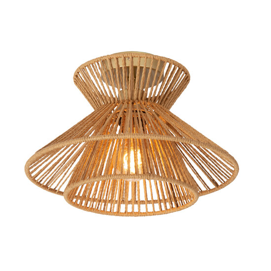 Wirio plafondlamp rokvormig naturel E27