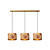 Floreo hanging lamp long colored with gold inside 3x E27