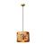 Floreo kleine ronde hanglamp kleurig met goud binnenin 1x E27
