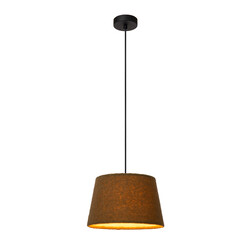 Lampe à suspension conique verdâtre Softy avec coton E27