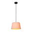 Softy pink conical hanging lamp with cotton E27
