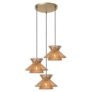 Lampe suspendue Jasmin 3xE27 naturel