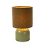 Lampe de table Waldo vert/marron E27