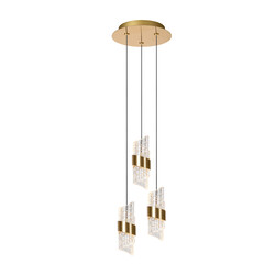 Adeline runde Hängelampe Ø 25 cm LED-Dimmung. 3x8W 2700K Mattgold / Messing