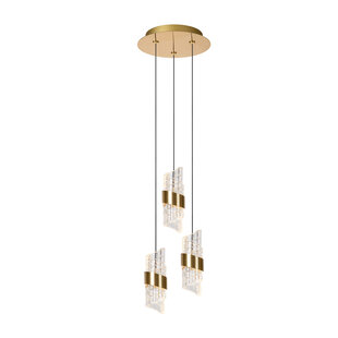 Adeline round hanging lamp Ø 25 cm LED Dimming. 3x8W 2700K Matt Gold / Brass