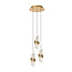 Adeline round hanging lamp Ø 25 cm LED Dimming. 3x8W 2700K Matt Gold / Brass