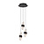 Lámpara colgante redonda Adeline negra Ø 25 cm LED Dimming. 3x8W 2700K