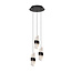 Adeline black round hanging lamp Ø 25 cm LED Dimming. 3x8W 2700K