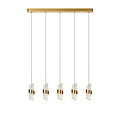 Adeline lange Hängelampe LED Dim. 5x7,8W 2700K Mattgold / Messing