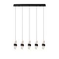 Suspension longue noire Adeline LED Dimb. 5x7,8W 2700K