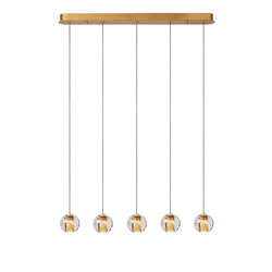 Colinda hanging lamp LED Dim. 5x3.5W 2700K matt gold / brass