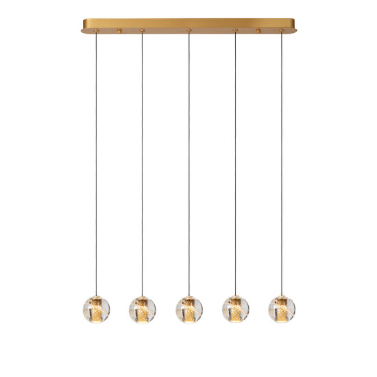 Colinda Hängelampe LED Dim. 5x3,5W 2700K Mattgold / Messing