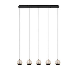 Lampe suspendue longue Baloo LED Gradation. 5x5,3W 2700K noir