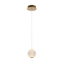 Lampe à suspension Cindy Ø 14 cm 1x5,7W 2700K transparente