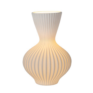 Lampe de table en porcelaine blanche Romo cruche E14