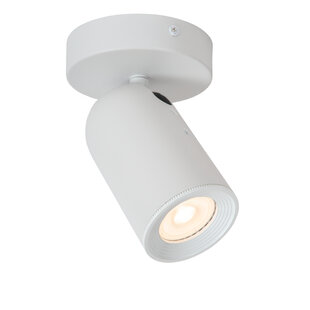 Cylindrical white ceiling spotlight 1xGU10