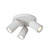 Ronde witte plafondspot 3xGU10