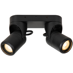 Oris double wall spotlight outdoor orientable 2xGU10 IP44 black