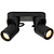 Oris Foco de pared doble exterior orientable 2xGU10 IP44 negro