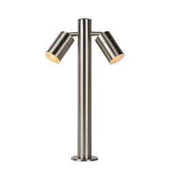 Iluminación de jardín con cilindro GU10 direccional doble cromado Arno