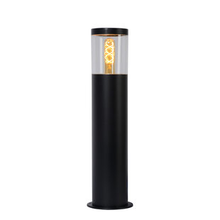 Frode small black outdoor pedestal lamp 1xE27 IP44