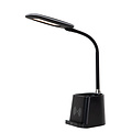 Atis zwarte bureaulamp Led dimbaar 4,7W 3000K draadloos opladen