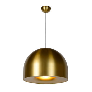 Lampe à suspension Norah pendentif doré mat E27 diamètre 50 cm