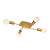 Terence plafondlamp met 4 armen E27 goud