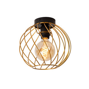 Zaida plafondlamp matgoud rond E27 25 cm diameter