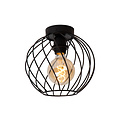 Zaida black ceiling lamp round E27 25 cm diameter