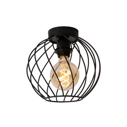 Zaida black ceiling lamp round E27 25 cm diameter