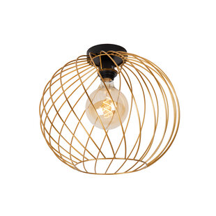 Zaida 40 cm ceiling lamp matte gold round E27